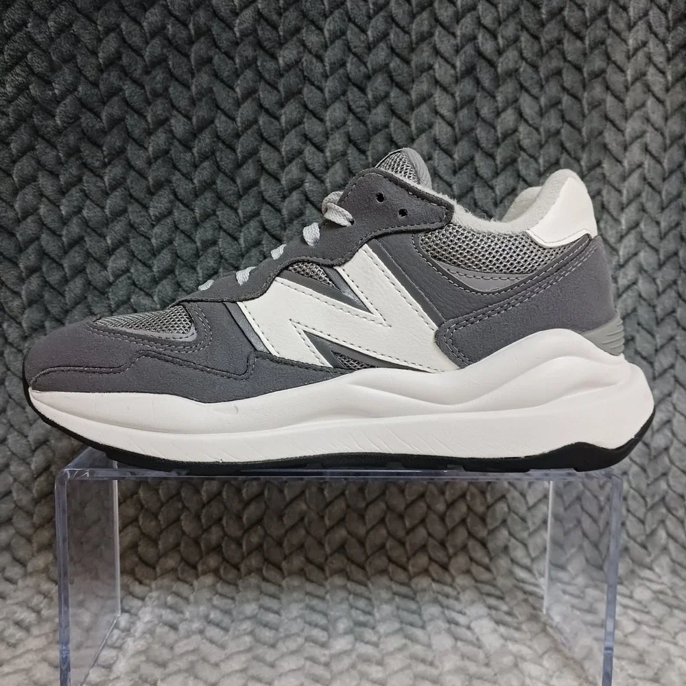 New Balance 57/40 Grey White GS Kids Athletic Running Sneakers Shoes Size 4